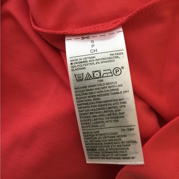 GAP Coral Dress Lace Up Back Dolman Sleeve Size S NWT - Picture 7 of 7